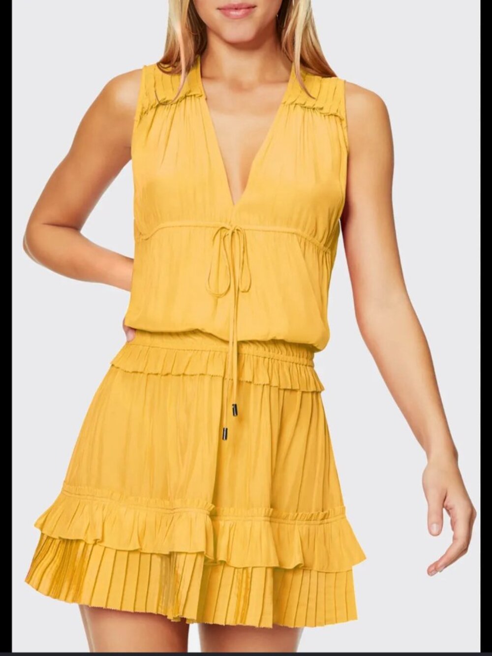 Ramy Brook Hadley Dress, Yellow, Size XS.